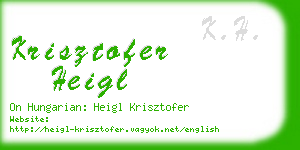 krisztofer heigl business card